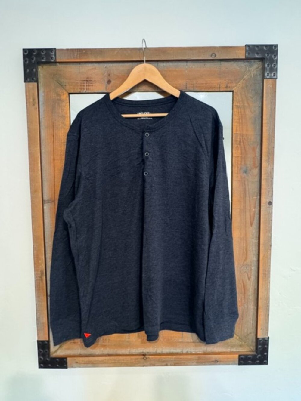 Untuckit Long Sleeve Henley - Dark Gray (XXL)